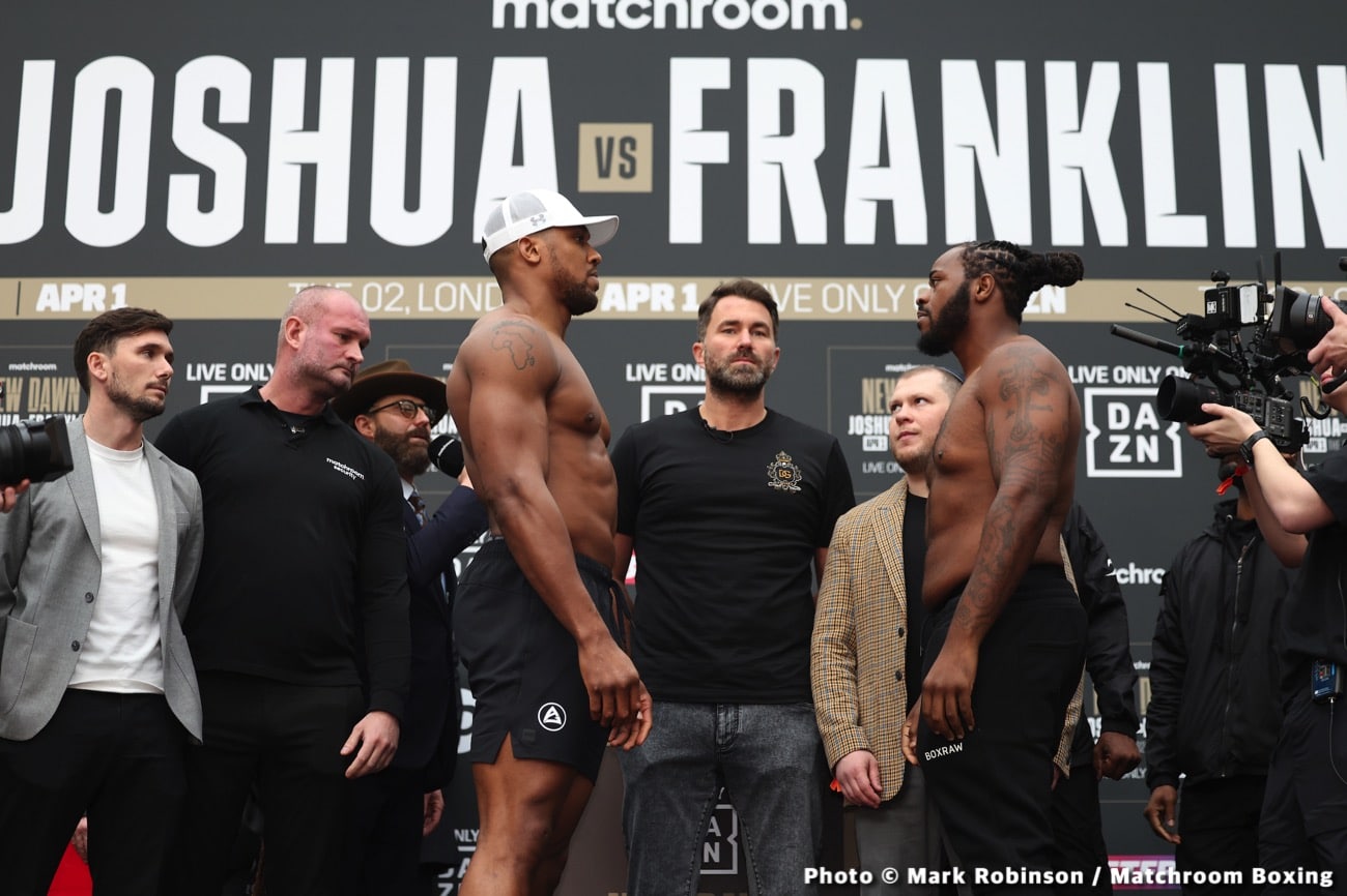 Joshua vs Franklin Official DAZN Weigh In Results