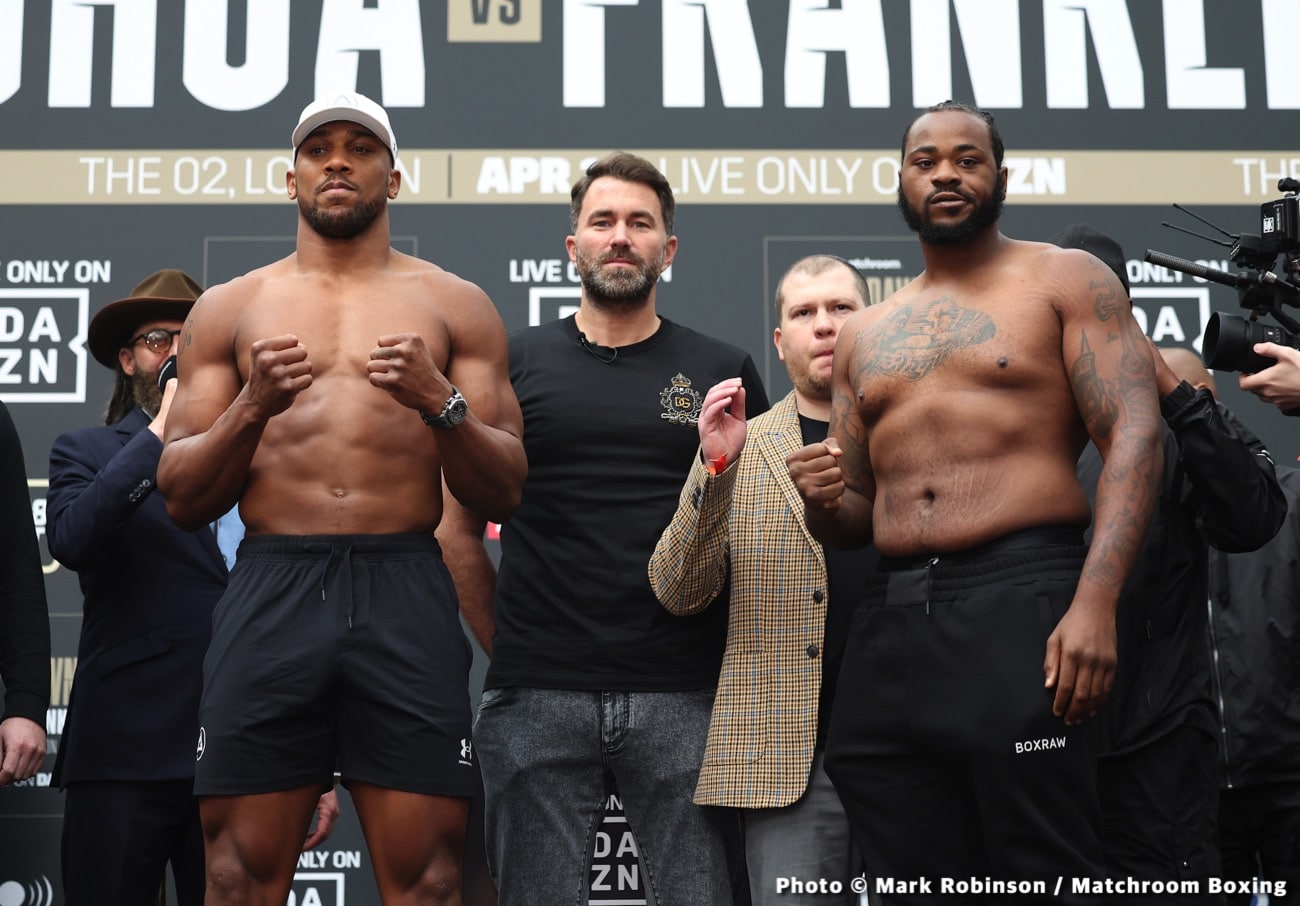 Anthony Joshua Vs Jermaine Franklin Start Time, Date, How To Watch Today