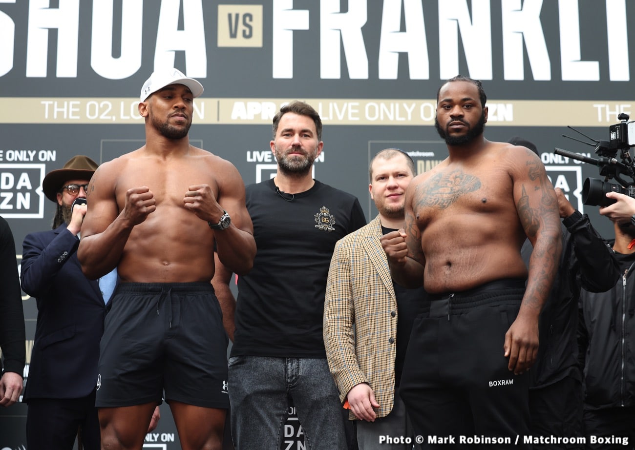 Joshua vs Franklin Official DAZN Weigh In Results