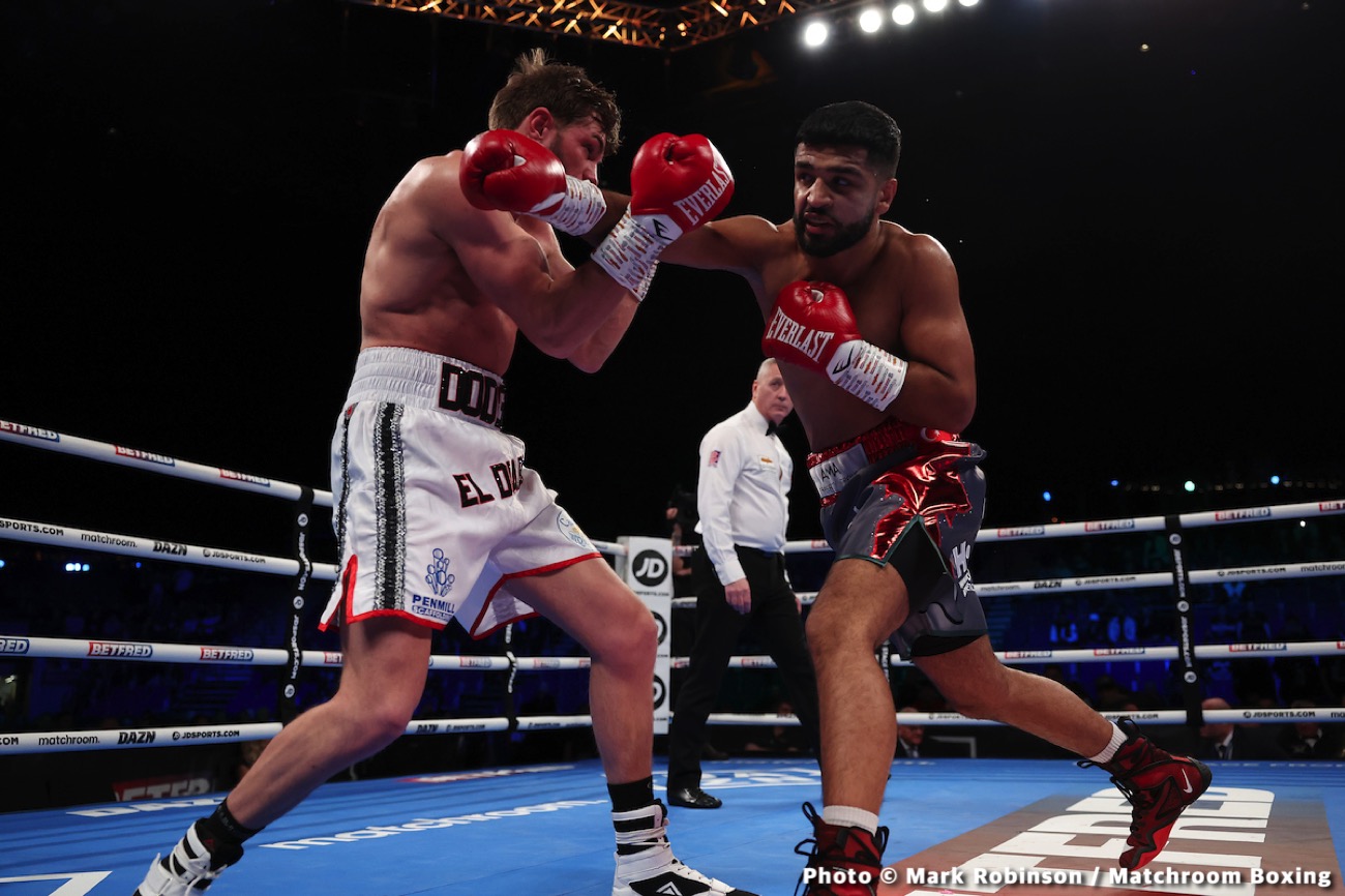 Boxing photo: Darragh Foley, Diego Pacheco, Jack Cullen, Robbie Davies image Diego Pacheco destroys Jack Cullen in 4th round KO - Boxing results