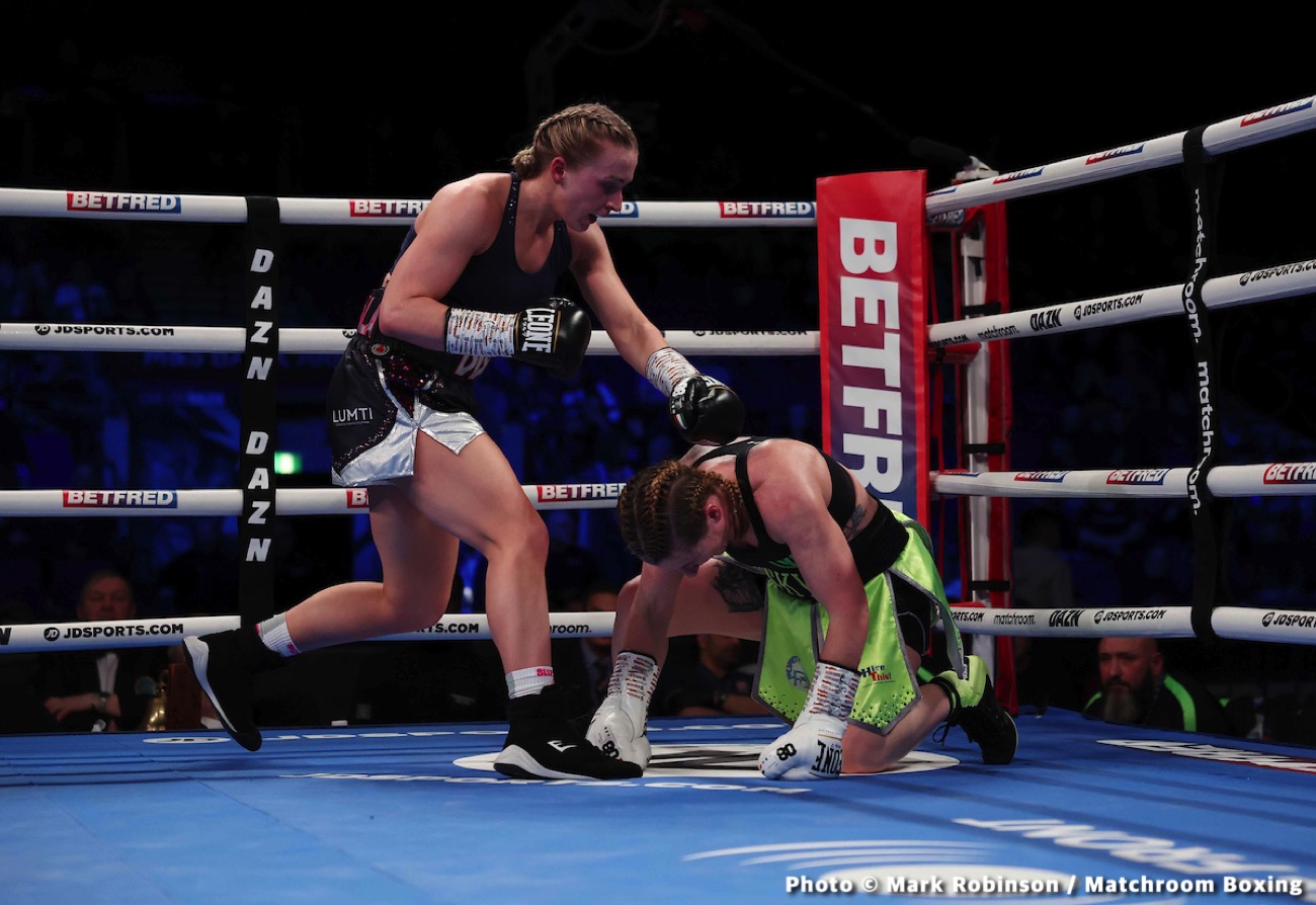 Boxing photo: Darragh Foley, Diego Pacheco, Jack Cullen, Robbie Davies image Diego Pacheco destroys Jack Cullen in 4th round KO - Boxing results