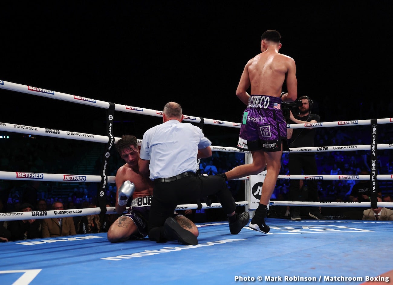 Diego Pacheco destroys Jack Cullen in 4th round KO - Boxing results