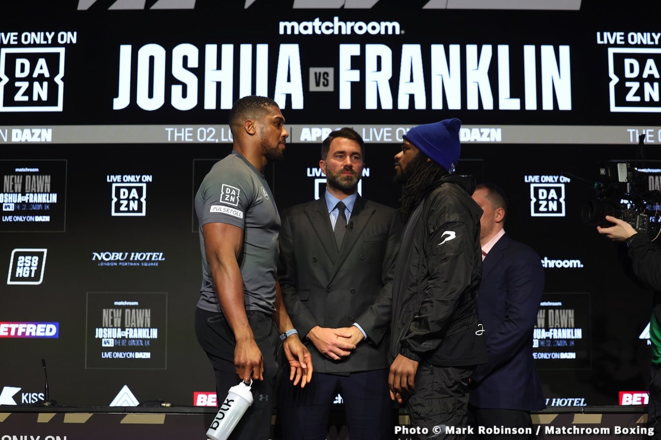 Joshua vs Franklin: AJ "looks ready to destroy" says Eddie Hearn