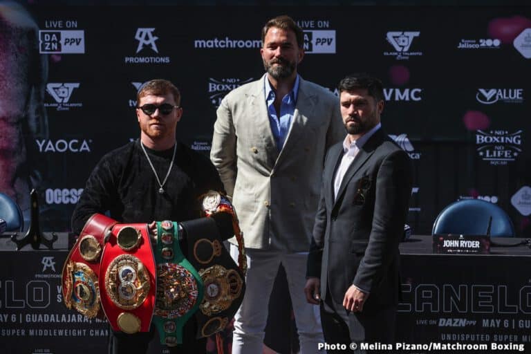 Canelo Alvarez vs. John Ryder next Saturday on DAZN pay-per-view on May 6th