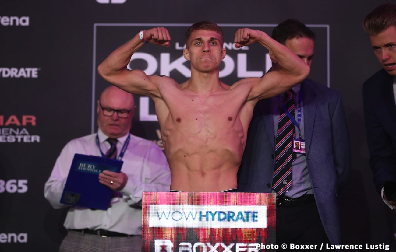 Lawrence Okolie 200 vs. David Light 198 1/4 - weigh-in results for Saturday in Manchester