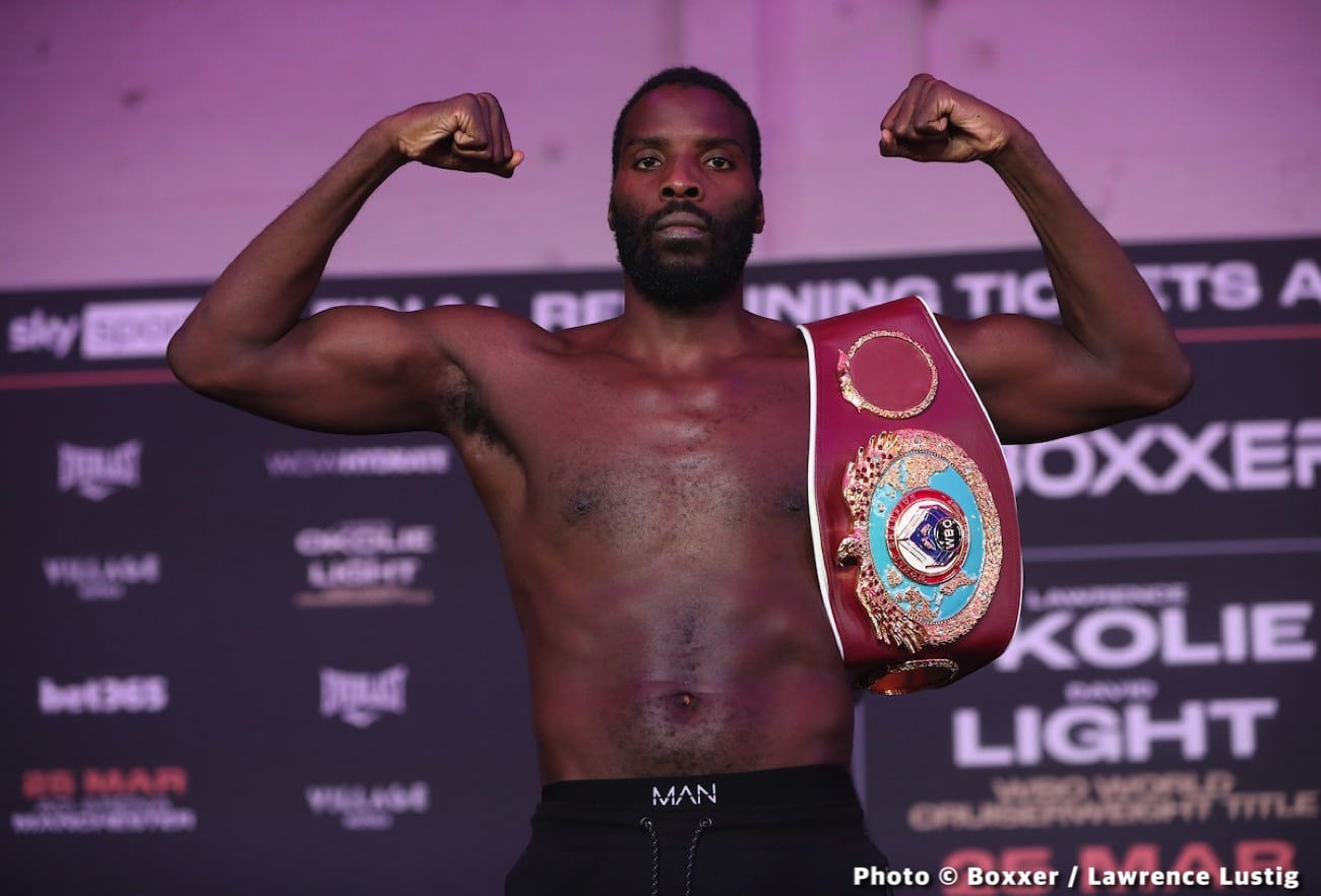 Lawrence Okolie 200 vs. David Light 198 1/4 - weigh-in results for Saturday in Manchester