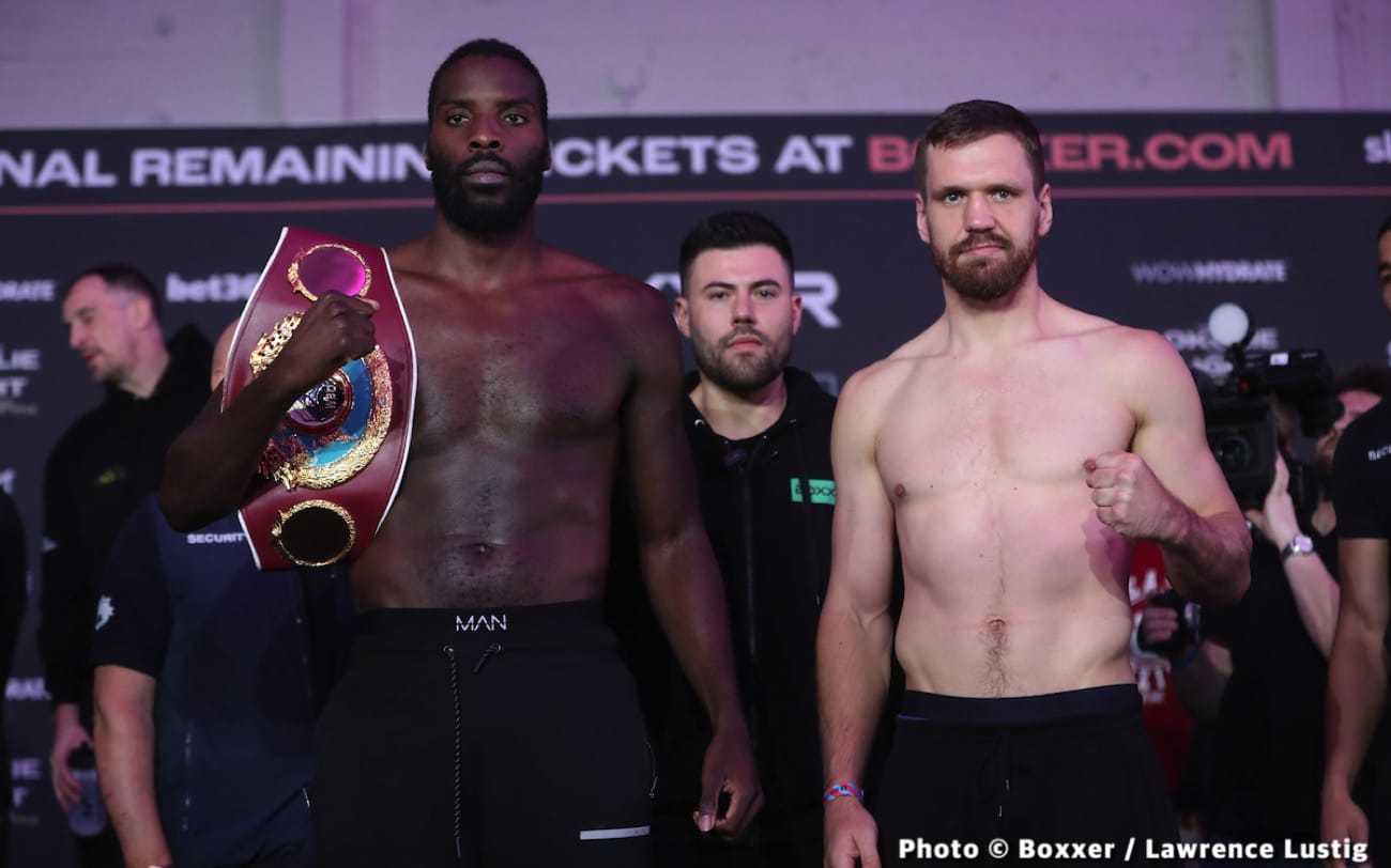 Lawrence Okolie 200 vs. David Light 198 1/4 - weigh-in results for Saturday in Manchester