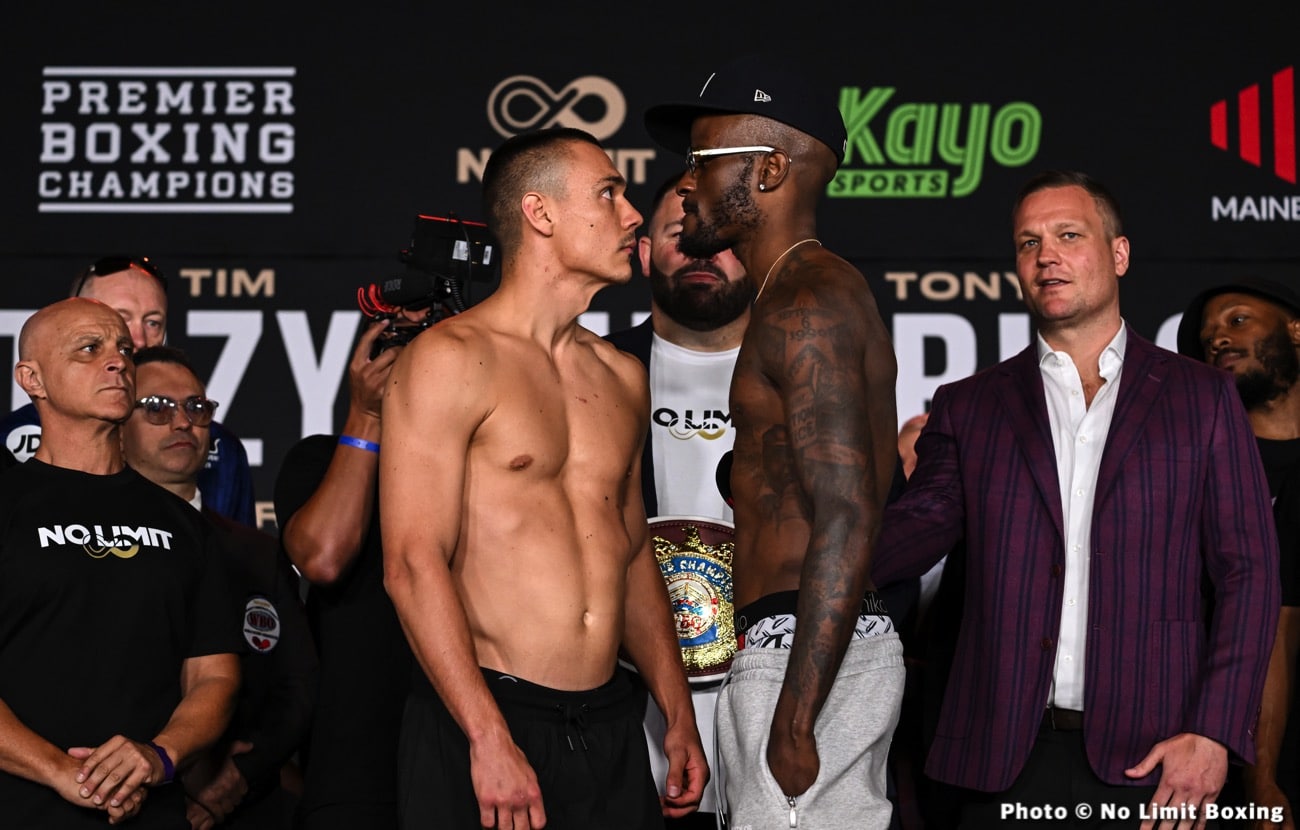 Tim Tszyu - Tony Harrison - Showtime Weights & Photos