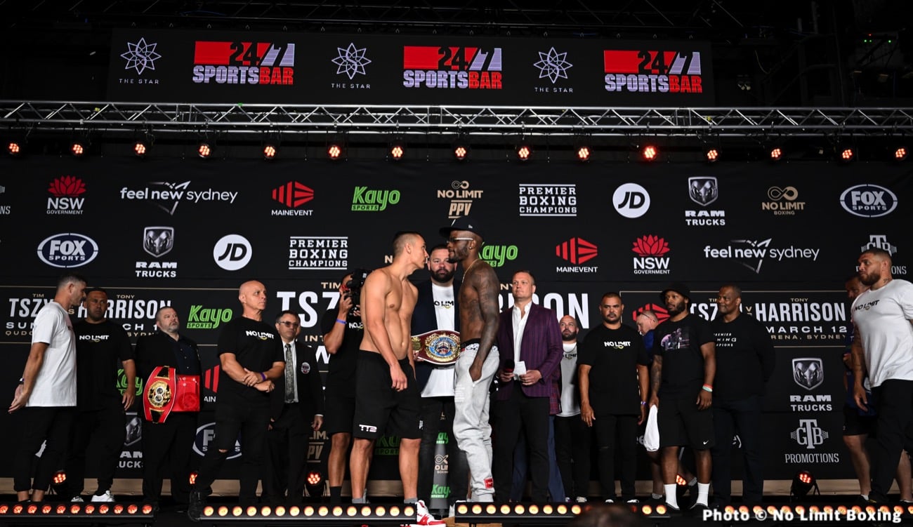 Tim Tszyu - Tony Harrison - Showtime Weights & Photos