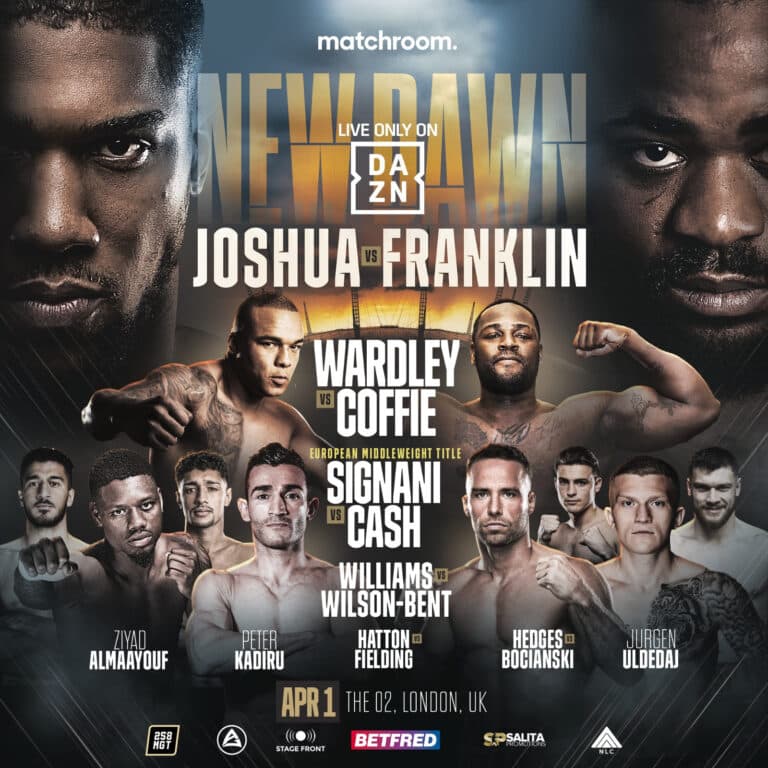 Anthony Joshua vs. Jermaine Franklin undercard revealed