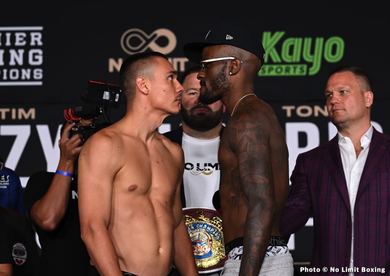 Tim Tszyu - Tony Harrison - Showtime Weights & Photos