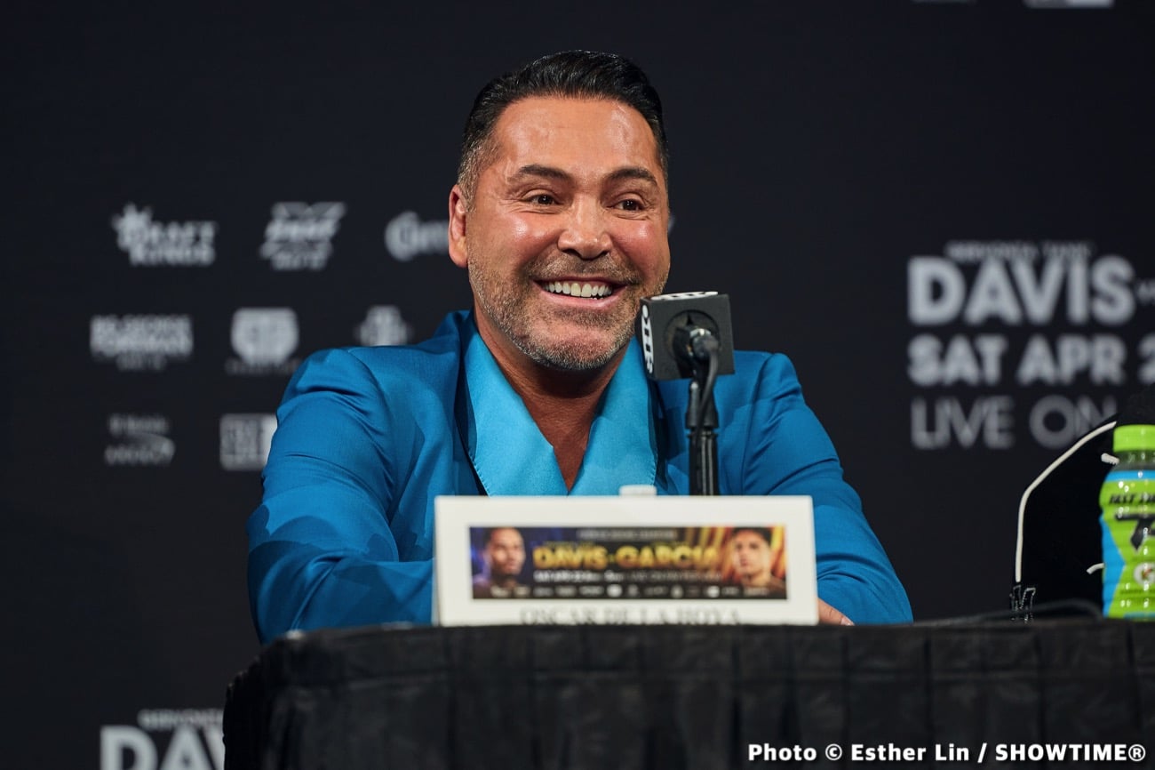 Ryan Garcia Assists De La Hoya in Roasting Eddie Hearn
