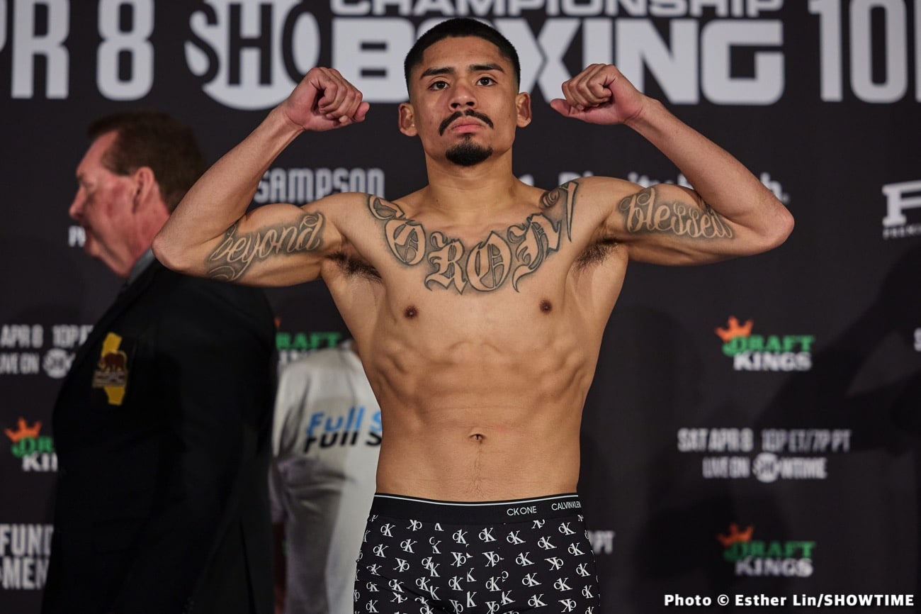 Boxing photo: Brian Mendoza, Sebastian Fundora image Results: Brian Mendoza upsets Fundora!