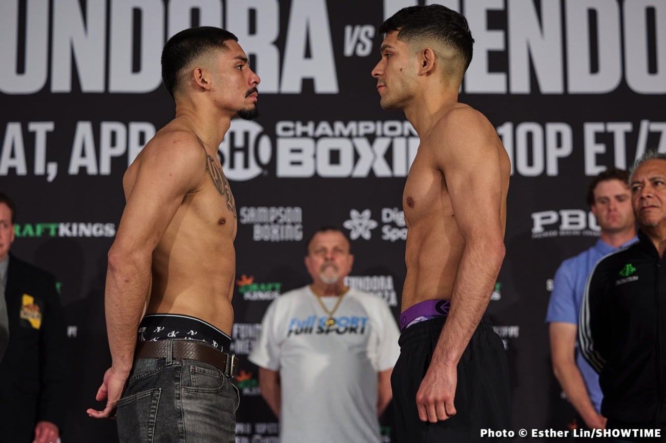 Boxing photo: Brian Mendoza, Sebastian Fundora image Results: Brian Mendoza upsets Fundora!
