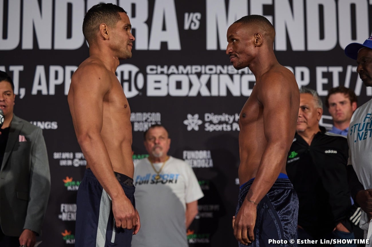 Boxing photo: Brian Mendoza, Sebastian Fundora image Results: Brian Mendoza upsets Fundora!