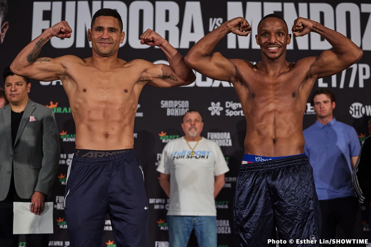 Boxing photo: Brian Mendoza, Sebastian Fundora image Results: Brian Mendoza upsets Fundora!