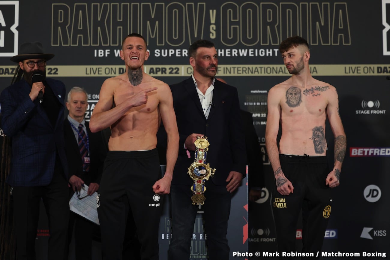 Joe Cordina vs Shavkat Rakhimov: Start Time, Date, How To Watch Tonight