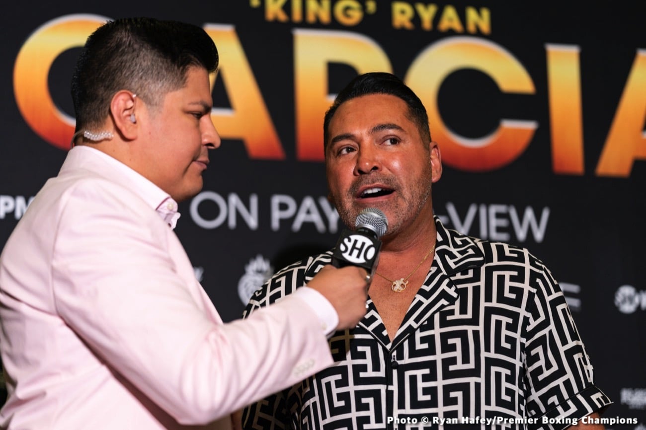 De La Hoya says Davis vs. Garcia winner is "next face of boxing"