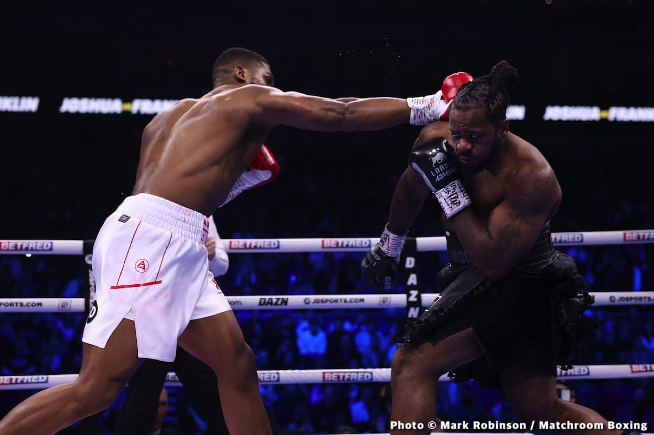 Anthony Joshua beats Jermaine Franklin - Boxing results