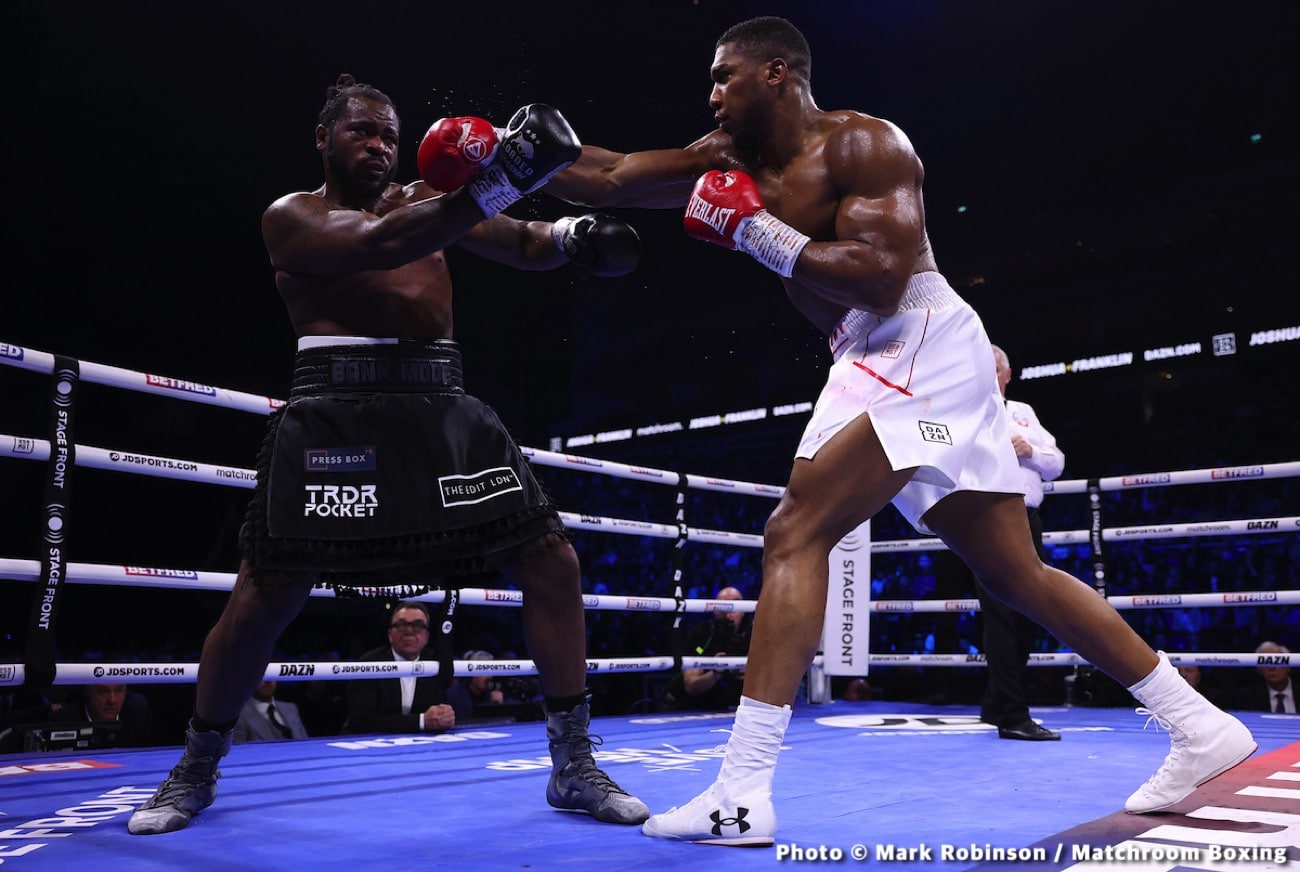 Anthony Joshua beats Jermaine Franklin - Boxing results
