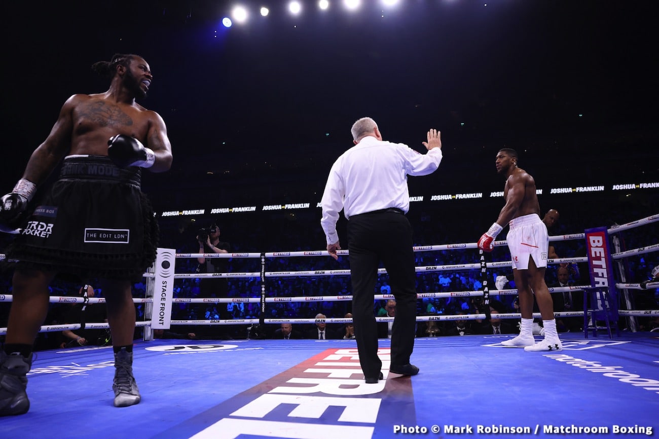 Anthony Joshua beats Jermaine Franklin - Boxing results