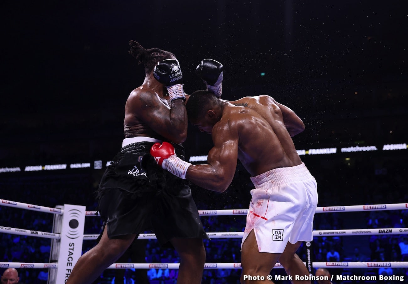 Anthony Joshua beats Jermaine Franklin - Boxing results