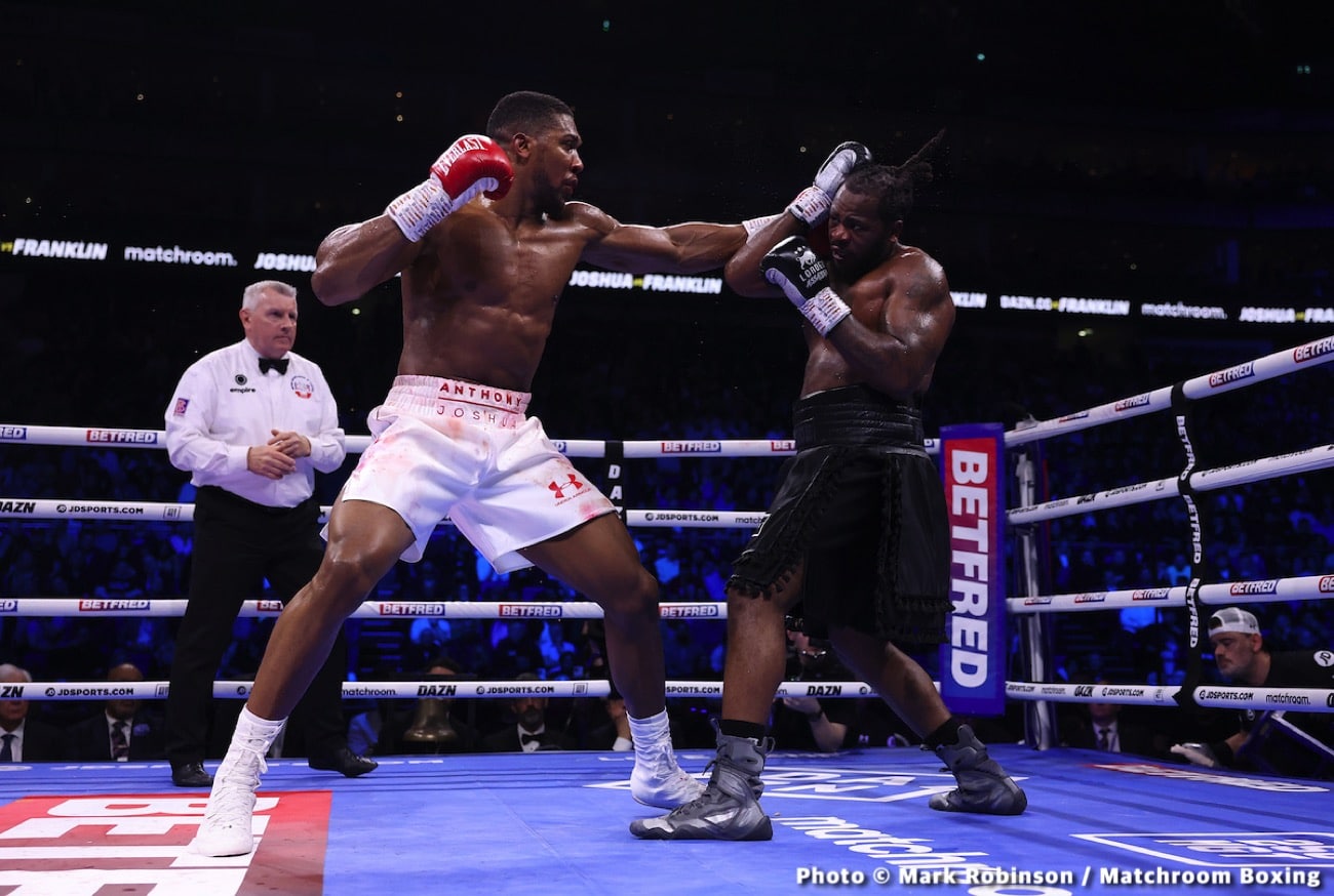 Anthony Joshua beats Jermaine Franklin - Boxing results