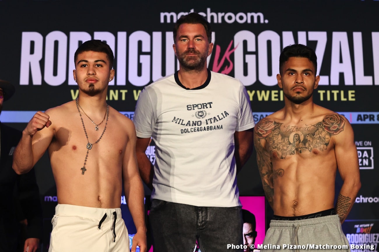 Boxing photo: Cristian Gonzalez, Jesse Rodriguez image Rodriguez vs Gonzalez: Official DAZN Weights