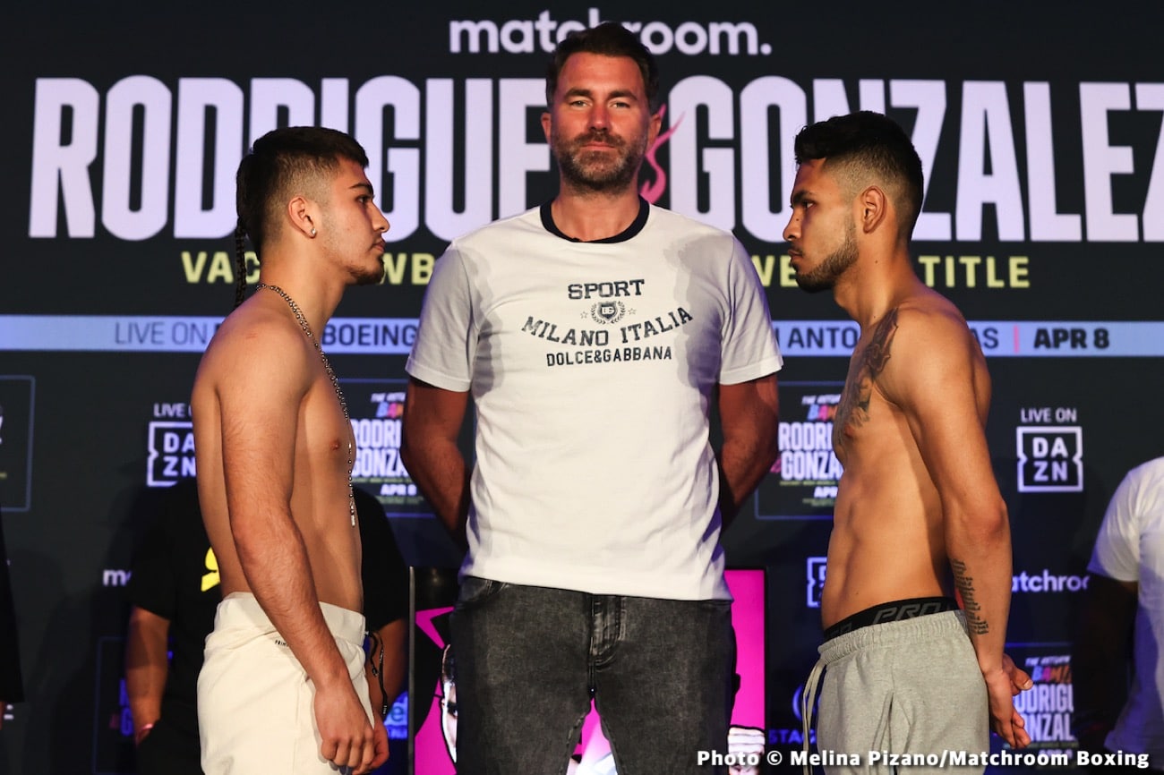 Boxing photo: Cristian Gonzalez, Jesse Rodriguez image Rodriguez vs Gonzalez: Official DAZN Weights