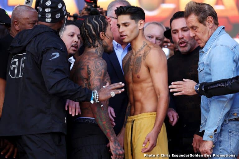 Photo: Ryan Garcia says he's going to jump on Tank Davis if he starts off slow today Ryan Garcia says he's going to jump on Tank Davis if he starts off slow today