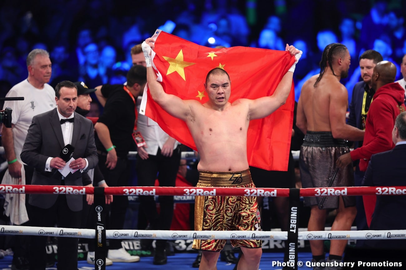 Zhilei Zhang stops Joe Joyce in sixth round upset - Boxing Results