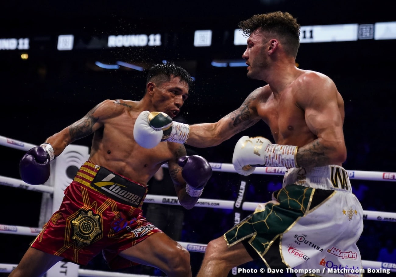 Boxing photo: Leigh Wood, Mauricio Lara image Leigh Wood defeats Mauricio Lara, recaptures WBA 126-lb title - Boxing results