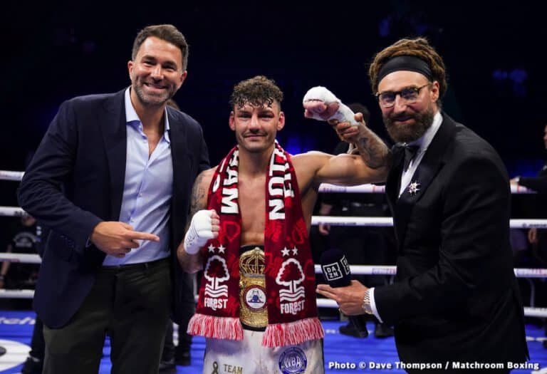 Eddie Hearn wants Leigh Wood to fight Warrington next