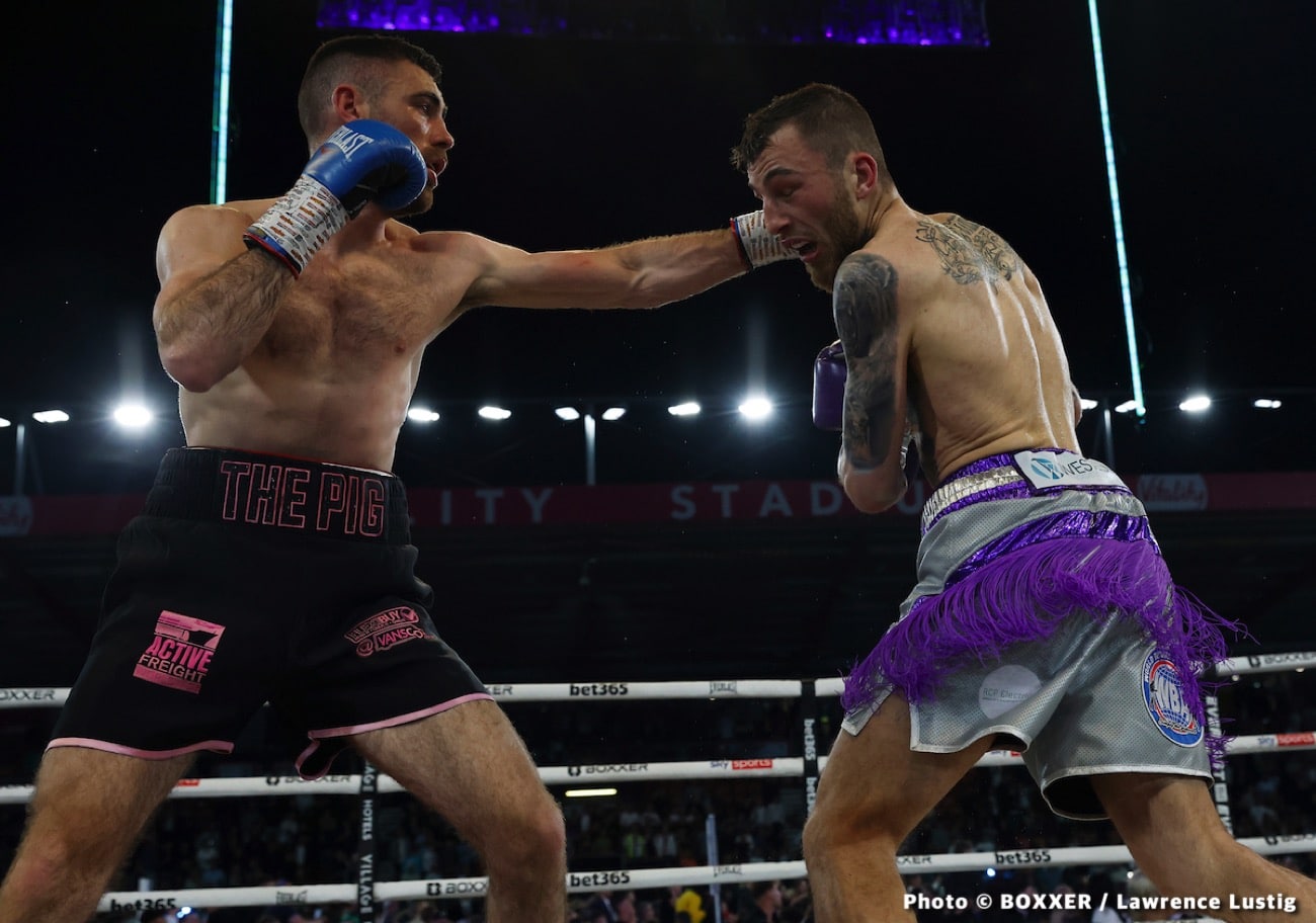 Boxing photo: Joe Pigford, Sam Eggington image Sam Eggington Stops Joe Pigford In Five - Boxing results