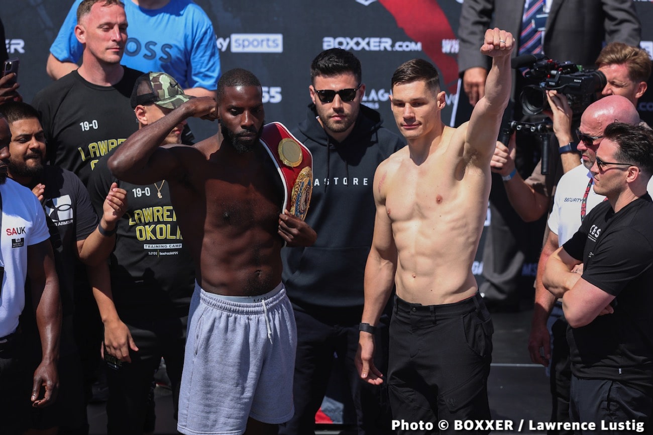 Okolie vs. Billiam-Smith Official Sky Weigh In Results