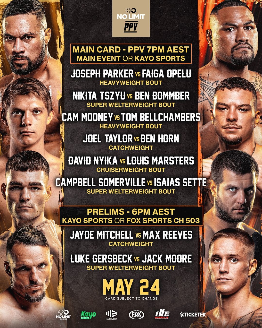 Joseph Parker Vs Django Opelu Tonight Start Time Date How To