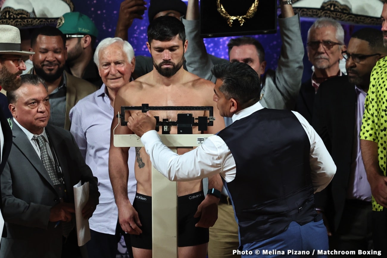 Boxing photo: Canelo Alvarez, John Ryder, Julio Cesar Martinez, Oleksandr Gvozdyk, Ronal Batista image Canelo vs. Ryder DAZN Weigh In & Photos