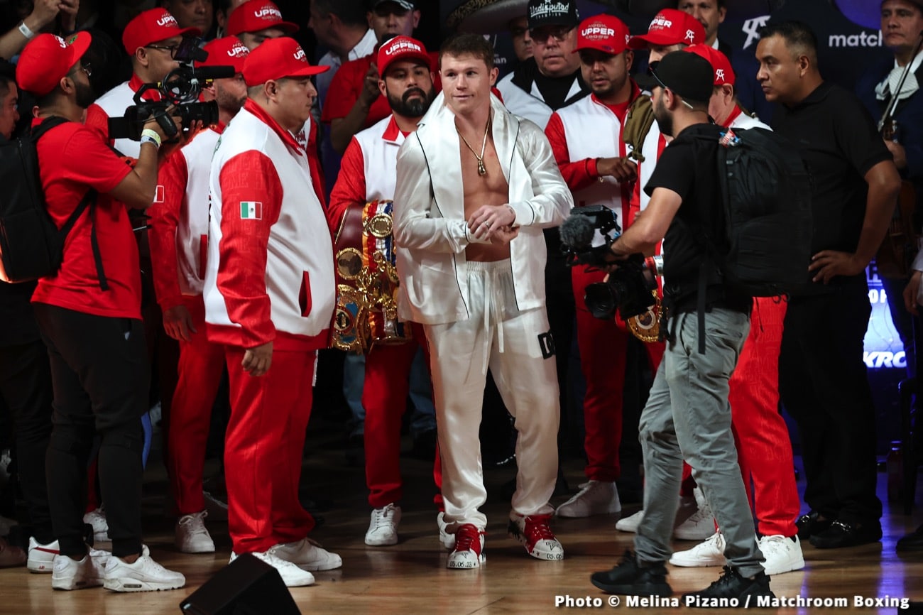 Boxing photo: Canelo Alvarez, John Ryder, Julio Cesar Martinez, Oleksandr Gvozdyk, Ronal Batista image Canelo vs. Ryder DAZN Weigh In & Photos
