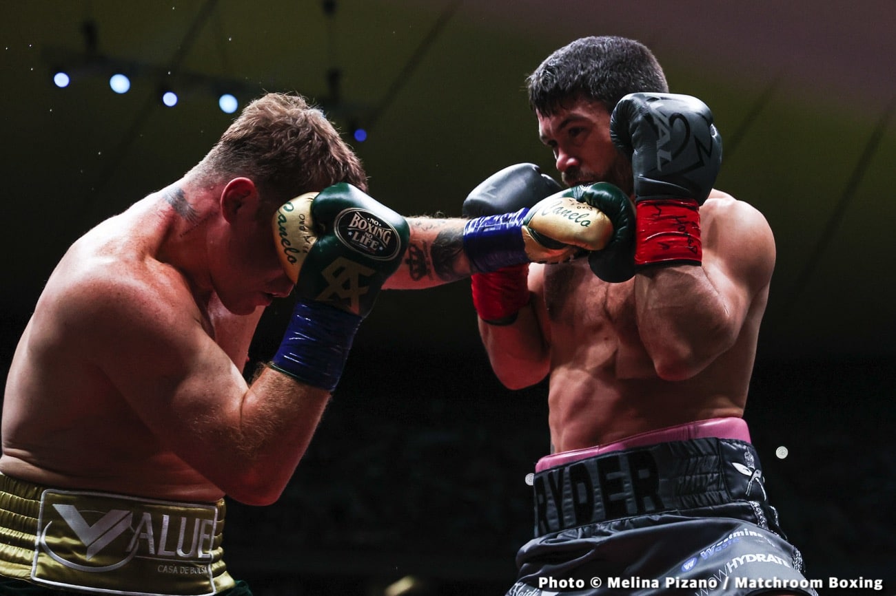 Canelo Alvarez decisions John Ryder in grueling war - Boxing results