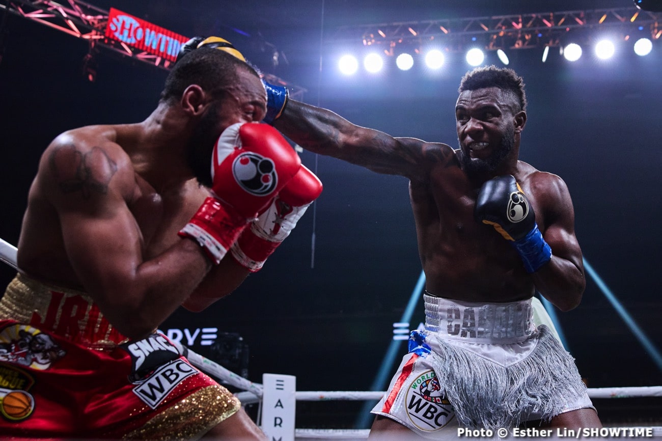 Boxing photo: Carlos Adames, Julian Williams image Adames vs. Williams SHO Card: Good Scraps Bad Stoppages - Boxing Results