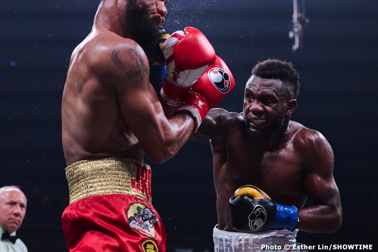 Boxing photo: Carlos Adames, Julian Williams image Adames vs. Williams SHO Card: Good Scraps Bad Stoppages - Boxing Results