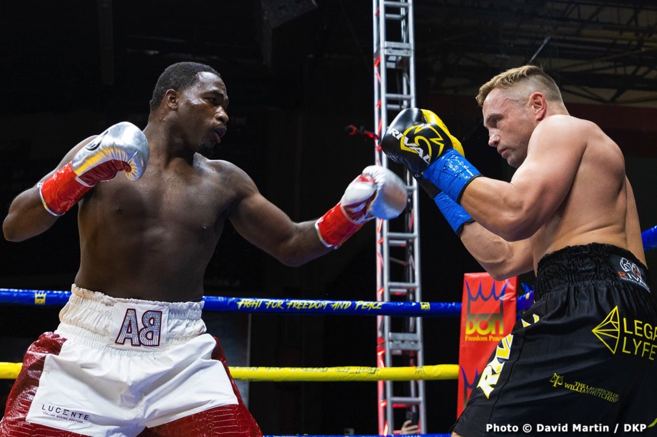 Boxing photo: Adrien Broner, Bill Hutchinson image Adrien Broner beats Bill Hutchinson - Boxing results