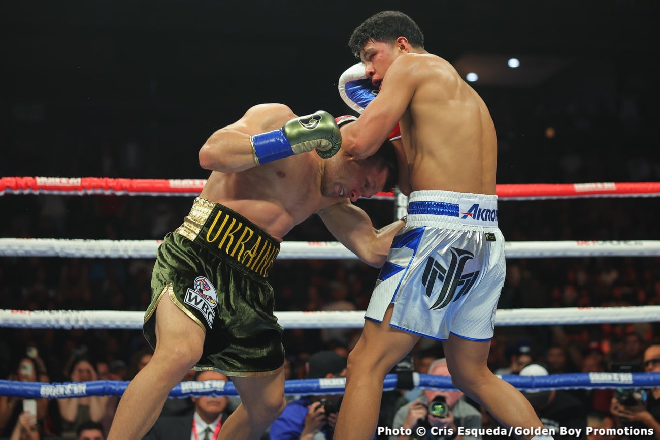 Boxing photo: Jaime Munguia, Sergiy Derevyanchenko image Boxing Tonight: Munguia vs. Derevyanchenko - Live Boxing Results
