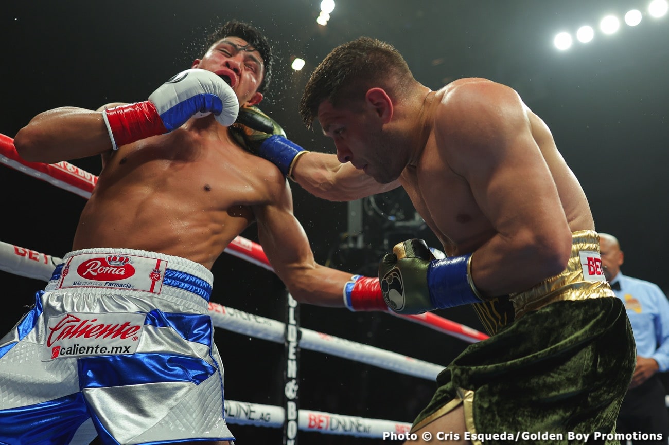 Boxing photo: Jaime Munguia, Sergiy Derevyanchenko image Boxing Tonight: Munguia vs. Derevyanchenko - Live Boxing Results