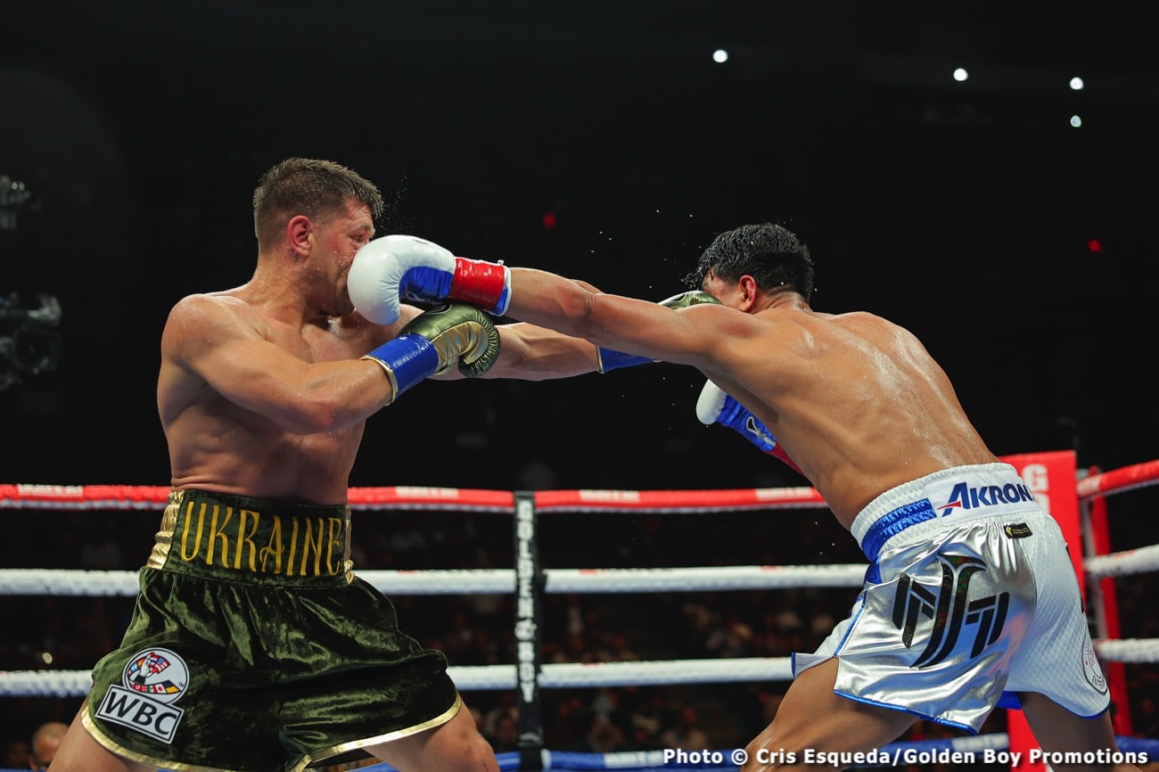 Boxing photo: Jaime Munguia, Sergiy Derevyanchenko image Boxing Tonight: Munguia vs. Derevyanchenko - Live Boxing Results