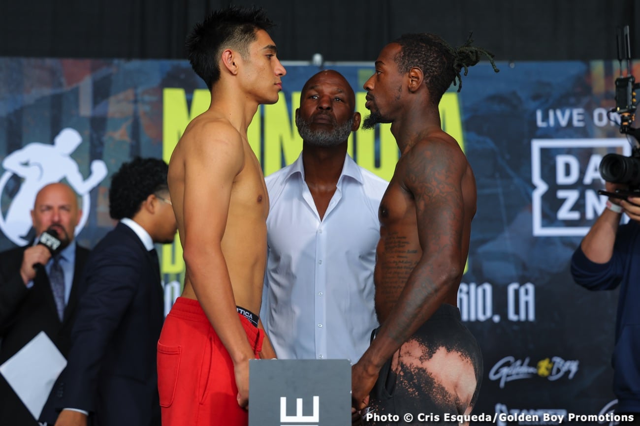 Boxing photo: Jaime Munguia, Sergiy Derevyanchenko image Weights for DAZN: Munguia vs. Derevyanchenko on Saturday night
