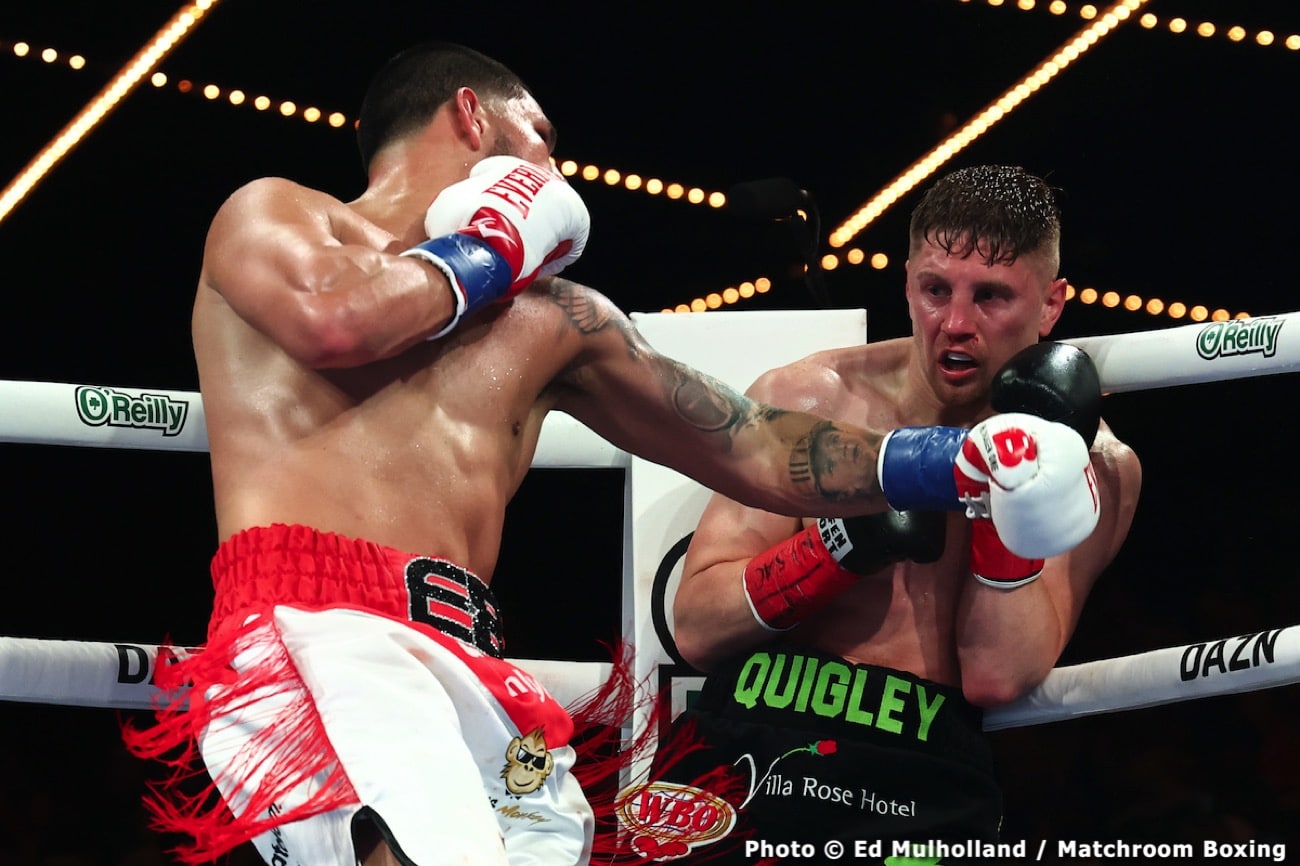 Boxing photo: Adam Kownacki, Edgar Berlanga, Jason Quigley, Joe Cusumano image Edgar Berlanga beats Jason Quigley - Boxing Results