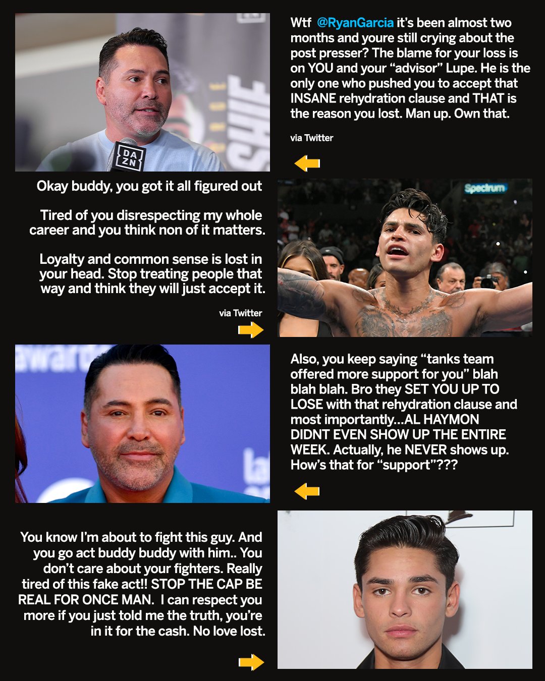 De La Hoya slams "crying" Ryan Garcia