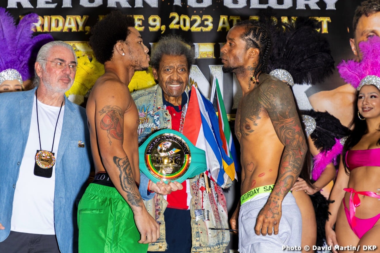 Boxing photo: Adrien Broner, Bill Hutchinson image Broner - Hutchinson official FITE TV Weights