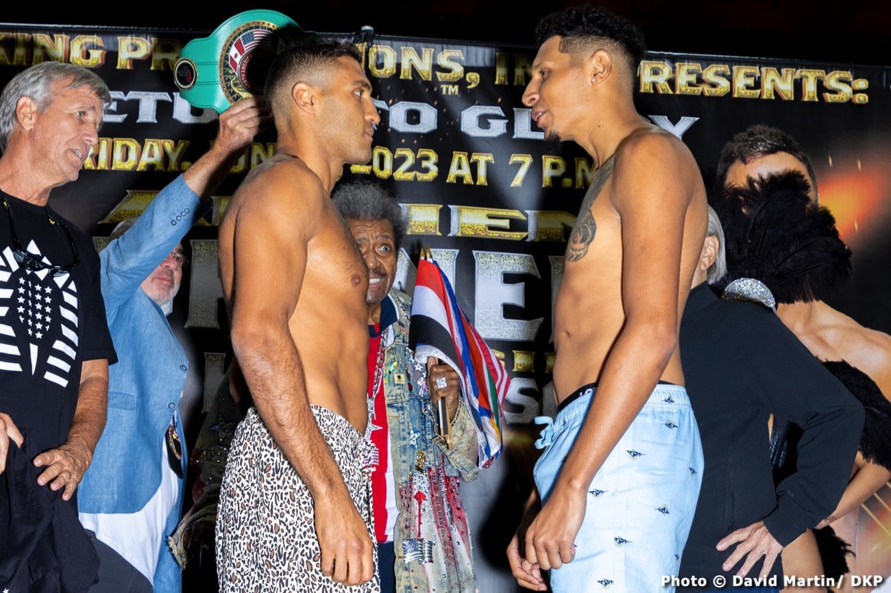Boxing photo: Adrien Broner, Bill Hutchinson image Broner - Hutchinson official FITE TV Weights
